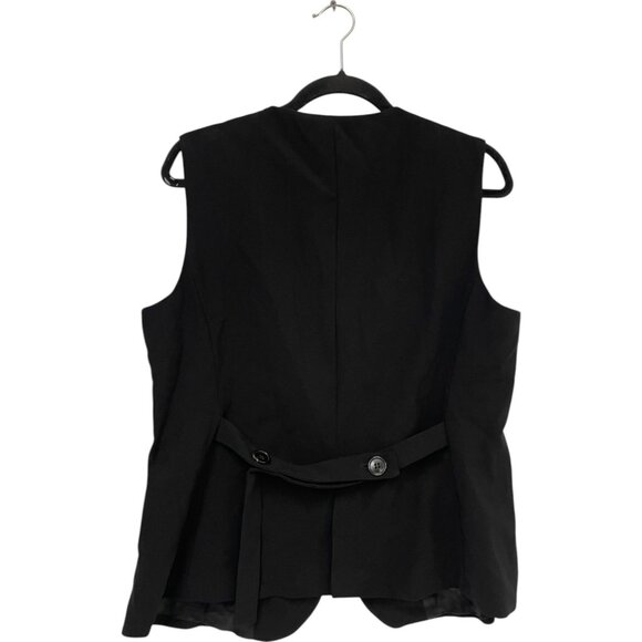 Zara Womens Vest XL Button Down Tailored Waistcoat Black Sleeveless 8743/484 NWT - Picture 2 of 10